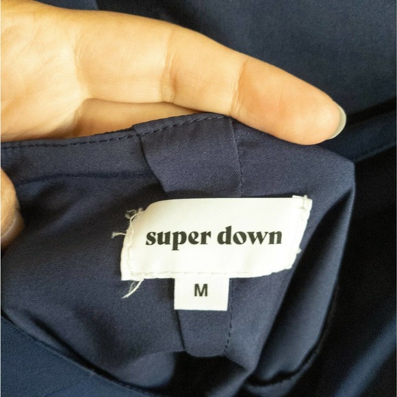 SUPERDOWN Revolve Morgan Layered Mini Dress Navy M - Picture 5 of 7